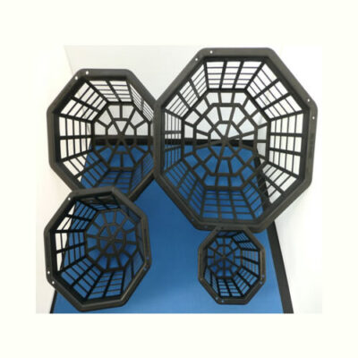 Octagonal Black Plastic Baskets